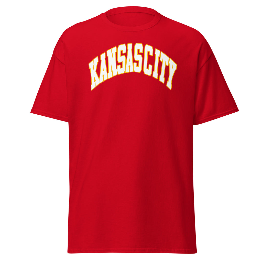 Red Kansas City Arch T-Shirt (White/Gold)