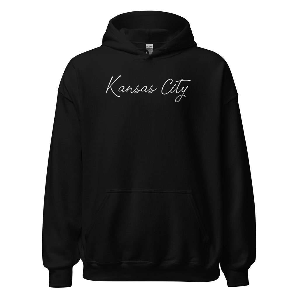 Kansas City Cursive Hoodie (White Font)